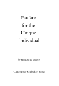 Cover page: Fanfare for the Unique Individual