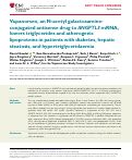 Cover page: Vupanorsen, an N-acetyl galactosamine-conjugated antisense drug to ANGPTL3 mRNA, lowers triglycerides and atherogenic lipoproteins in patients with diabetes, hepatic steatosis, and hypertriglyceridaemia