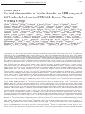 Cover page: Cortical abnormalities in bipolar disorder: an MRI analysis of 6503 individuals from the ENIGMA Bipolar Disorder Working Group.