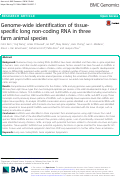 Cover page: Genome-wide identification of tissue-specific long non-coding RNA in three farm animal species