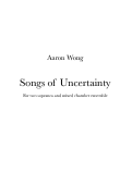 Cover page: Songs of Uncertainty