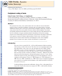 Cover page: Peripheral coding of taste.