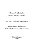 Cover page: Mutsun Text Collection: mutsun riicakma hummen