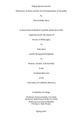 Cover page: Inappropriate Lessons: Elementary Schools and the Social Organization of Sexuality