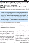 Cover page: Early Chk1 Phosphorylation Is Driven by Temozolomide-Induced, DNA Double Strand Break- and Mismatch Repair-Independent DNA Damage