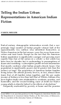Cover page: Telling the Indian Urban: Representations in American Indian Fiction