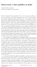 Cover page: Democrazia e sfera pubblica in Italia