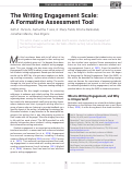 Cover page: The Writing Engagement Scale: A Formative Assessment Tool