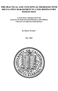 Cover page of The Practical and Conceptual Problems with Regulating Harassment in a Discriminatory Institution