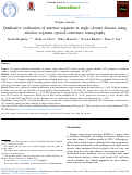 Cover page: Qualitative evaluation of anterior segment in angle closure disease using anterior segment optical coherence tomography.