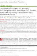 Cover page: Association of Antiplatelet Therapy, Including Cilostazol, With Improved Survival in Patients With Moyamoya Disease in a Nationwide Study