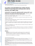 Cover page: Associations of prenatal metabolomics profiles with early childhood growth trajectories and obesity risk in African Americans: the CANDLE study