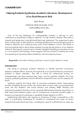 Cover page: Helping Students Synthesize Academic Literature: Development of an Excel Research Grid