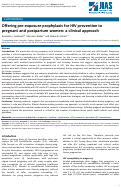 Cover page: Offering pre‐exposure prophylaxis for HIV prevention to pregnant and postpartum women: a clinical approach