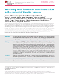 Cover page: Worsening renal function in acute heart failure in the context of diuretic response