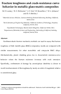 Cover page: Fracture toughness and crack-resistance curve behavior in metallic glass-matrix composites