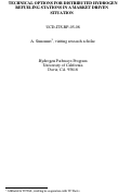 Cover page: Technical Options For Distributed Hydrogen Refueling Stations in a Market Driven Situation