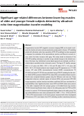 Cover page: Significant age‐related differences between lower leg muscles of older and younger female subjects detected by ultrashort echo time magnetization transfer modeling