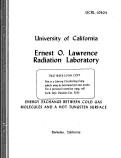 Cover page: ENERGY EXCHANGE BETWEEN COLD GASE MOLECULES AND A HOT TUNGSTEN SURFACE