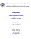 Cover page: Eroding Neighborhood Integration: The Impact of California's Expiring Section 8 Subsidy Contracts