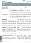 Cover page: Site-specific RNA modification via initiation of in vitro transcription reactions with m6A and isomorphic emissive adenosine analogs.