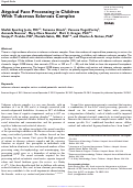 Cover page: Atypical Face Processing in Children With Tuberous Sclerosis Complex