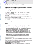 Cover page: An exploratory factor analysis of inflammatory and coagulation markers associated with femoral artery atherosclerosis in the San Diego Population Study