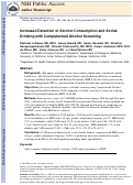 Cover page: Increased Detection of Alcohol Consumption and At-risk Drinking with Computerized Alcohol Screening