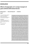 Cover page: Effects of topography on in‐canopy transport of gases emitted within dense forests