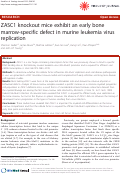 Cover page: ZASC1 knockout mice exhibit an early bone marrow-specific defect in murine leukemia virus replication