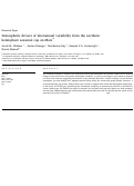 Cover page of Atmospheric drivers of interannual variability from the northern hemisphere seasonal cap on Mars