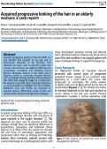 Cover page: Acquired progressive kinking of the hair in an elderly woman: a case report