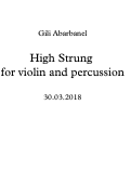 Cover page: High Strung