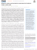 Cover page: Biogenic carbon pool production maintains the Southern Ocean carbon sink.