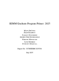 Cover page of SEMM Graduate Program Primer: 2025