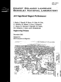 Cover page: ALS Superbend Magnet Performance