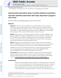 Cover page: GWAS of Suicide Attempt in Psychiatric Disorders and Association With Major Depression Polygenic Risk Scores