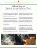 Cover page: Cultural Burning: Under the Sovereign Authority of Tribes