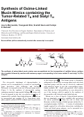 Cover page: Synthesis of oxime-linked mucin mimics containing the tumor-related TN and sialyl TN 
antigens