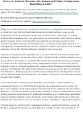 Cover page of Review of “Cultural Mavericks: The Business and Politics of Independent Bookselling in China”