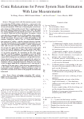 Cover page: Conic Relaxations for Power System State Estimation With Line Measurements.