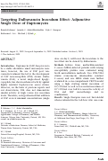 Cover page: Targeting Dalbavancin Inoculum Effect: Adjunctive Single Dose of Daptomycin