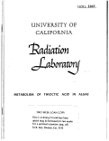 Cover page: Metabolism of Thioctic Acid in Algae