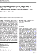 Cover page: QTL analysis for resistance to foliar damage caused by Thrips tabaci and Frankliniella schultzei (Thysanoptera: Thripidae) feeding in cowpea [Vigna unguiculata (L.) Walp.]