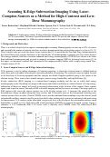 Cover page: Scanning K-Edge Subtraction Imaging Using Laser-Compton Sources as a Method for High-Contrast and Low-Dose Mammography