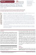 Cover page: Angina in Coronary Artery Disease Patients With and Without Diabetes: US National Health and Nutrition Examination Survey 2001–2010