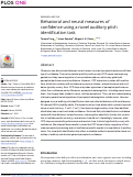 Cover page: Behavioral and neural measures of confidence using a novel auditory pitch identification task.