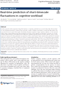 Cover page: Real-time prediction of short-timescale fluctuations in cognitive workload