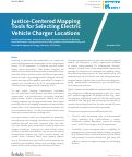 Cover page: Justice-Centered Mapping Tools for Selecting Electric Vehicle Charger Locations