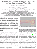 Cover page: Extreme Scale Plasma Turbulence Simulations on Top Supercomputers Worldwide